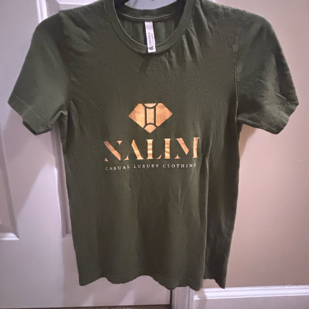 NALIM Green T-Shirt with Gold Logo